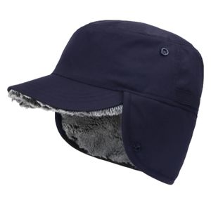 Trapper Chapéus Connectyle Homens Chapéu de Inverno À Prova D 'Água com Brim Plush Forro Interno Quente Earflap Faux Fur Masculino Feminino Ski Baseball Cap 231121