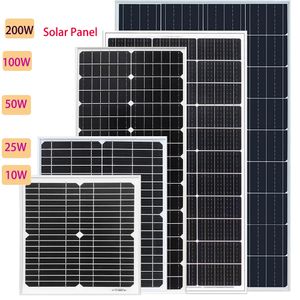 Chargers BOGUANG Rigid Glass Solar Panel Monocrystalline Cell Highefficiency 10W 25W 50W 100W 200W Power Generation PV charge 231120