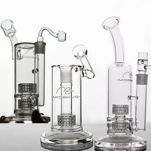 Stereo Matrix Perc Glass Hookahs Heady Bubbler Bongs Thick Oil Dab Rig Water Pipes Shisha Pipe for Smoking Free Shipping