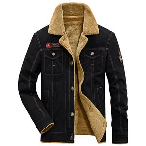 Men's Fur Faux Fur Winter Jeans Jacket Men's Lapel Lamb Fur Jacket Men's Winter Autumn Jacket Denim Inner Fleece Thickened Men's Fur Coat 231120