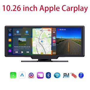 10.26 Polegada carplay 4k carro dvr traço cam android auto 2160p câmera retrovisor gravação de vídeo wifi loop record telefone app