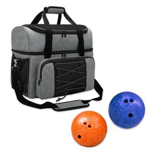 Bowling Bowling Bag for 2 Balls Bowling Tote for Carrier Handbag with Padded Divider for Double Ball One Pair of Bowling Shoe 231120