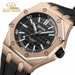 Projektant kwarcowy zegarki Kinyued Automatic Watch Kalendarz Nocna lekka wodoodporna moda męska