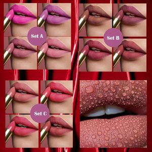 Läppstift Korea Matte Pink Naken Drop Vegan Waterproof Kissproof Ultra Matte Lipstick Peach 231121