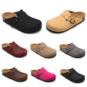 Designer Boston Pantofole piatte in sughero estivo Scivolo in pelle alla moda Sandali da spiaggia preferiti Scarpe casual Zoccoli per donna Uomo Arizona Mayari