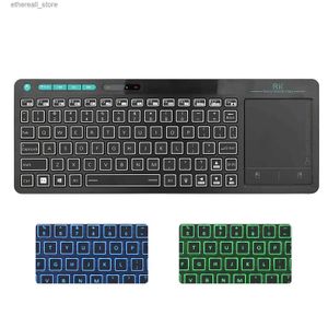 Keyboards Rii K18Plus/K18S 2.4G Wireless Keyboard with Touchpad Mouse Number Numeric USB Backlit For Android TV BOX Smart TV PC Q231121