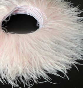 Andra evenemangsfestförsörjningar 10 15 cm Ostrich Feather frans trim för bröllopsklänning Kläddekoration Nåverk 1 meter plommonband trimning tygbälte 231120