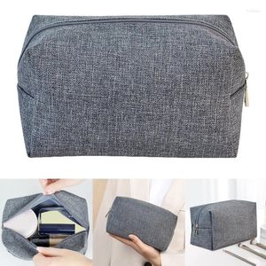 Sacos cosméticos portátil à prova dwaterproof água zíper saco de maquiagem das mulheres dos homens simples casual viagem em casa grande capacidade organizador de higiene pessoal bolsa