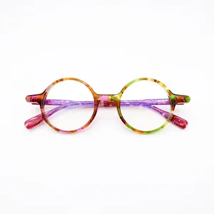 サングラスフレームベリフトoptiacl laudh shaping combined color Glasses frame men men ostraps eyeglassesレトロ光学アイウェア