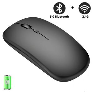 Ratos Bluetooth Wireless Mouse USB Óptico Recarregável para Computador Laptop PC Gaming Gamer 2.4GHz 1600DPI 231117