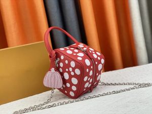 Mt Yayoi Kusama Capucynes Rania Dice Bag Mini Organizer Portfel Kolorowe projektanci kropki torebka srebrna torba łańcuchowa luksusowa torebka M21778 M46450