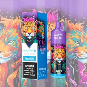 Оригинальная одноразовая VAPME Fire 9000 Vape Pen Pod Device Puff 12K/10K/9K Перезаряжаемые дополнительные электронные сигареты Порт для зарядки типа C 20 мл Электронная жидкость