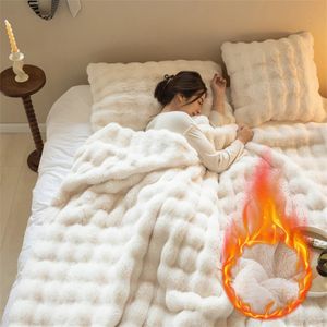 Tappeti Inverno Finta Pelliccia Coperta di peluche Calda Coperta super morbida Letto Copridivano Lusso Soffice Tiro Camera da letto Divano Federa per cuscino 231121