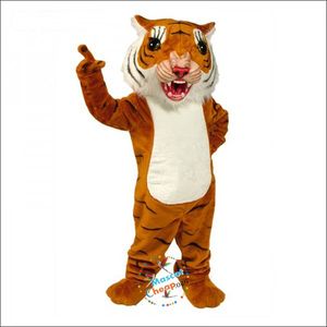 Profesjonalny Halloween Big Cat Tiger Mascot Costume Walking Cartoon Anime Earth Performing Odzież Ziemia Ziemia odzieży