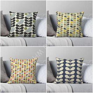 Kuddefodral Orla Kiely Floral Square Pillow Case Cotton Linen Velvet Mönster Zip Decor Home Cushion Cover 18x18 tum