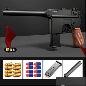 Gun Toys Mauser Toy Guns Pistol Manual Eva Foam Darts Blaster Revoer Plast Launcher for Kids Adts Boys Birthday Presents Drop Delivery DHDKS