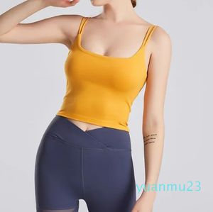 Yoga kıyafeti kadınlar açık strappy spor sütyen seksi kadın koşu fitness yeleği kadınsı mahsul tankı