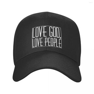 Berets LOVE GOD PEOPLE Casquette Polyester Cap Customizable For Adult Travel Nice Gift