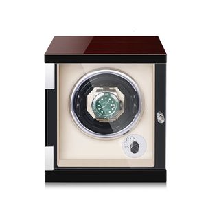 ウォッチボックスケース自動時計のワインダーウォッチウッドボックス高級機械時計ディスプレイボックスストレージLEDディスプレイケースモーターローターシェーカー231120
