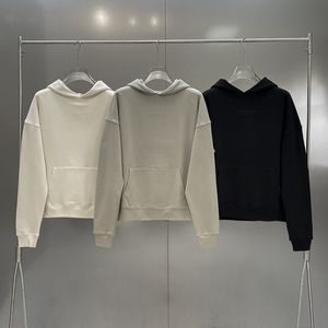 Modedesigner Klassisk hoodie Sweatshirts Enkel flockad logotyp med liten bokstav i oversize unisex Hip Hop Lös Pullover