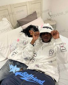 Moletom com capuz masculino streetwear y2k zíper moletom harajuku hip hop gráficos bonitos impresso moletom com capuz oversized jaqueta gótica kawaii roupas t231121