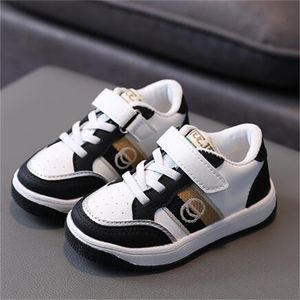 Children's sports shoes new fashion spell colors 2023 high-quality artificial leather upper girls and boys sneakers trend shoes