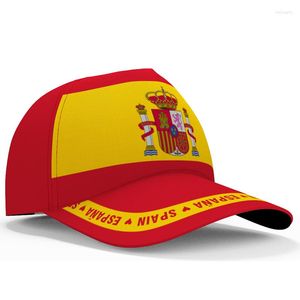 Ball Caps Hiszpania Baseball za darmo wykonany numer nazwy logo es hat esp country espana podróż hiszpańskie naród flag flagowy