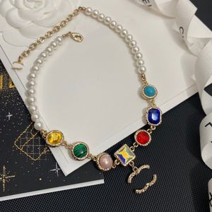 Chokers Designer Choker Chain Have Stamp Matte Gold Letter Pendants Statement Fashion Womens Necklace Wedding Jewelry Accessories 31+7cm