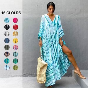 Costumi da bagno da donna 2023 Boho Beach Cover Up Dress Costume da bagno donna di grandi dimensioni Pareo Summer Outing Bikini sexy Wrap Abbigliamento da spiaggia