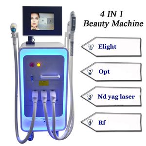 Yag laser rimozione del tatuaggio ipl ringiovanimento della pelle opt elight rimozione della pigmentazione radiofrequenza macchine per salone di sollevamento della pelle 3 maniglie