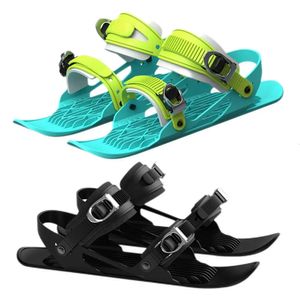 Sanki mini łyżwy narciarskie buty śnieżne narty snowboardy śnieg krótkie skiboard buty snowboardowe regulowane wiązania buty narciarskie śnieżne desek 231120