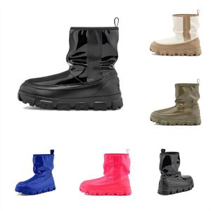 En iyi tasarımcı botları açık kış kar ultra mini platform bot boot kadın kürk kabarık deri ayak bileği patik kestane siyah pembe kız loafers ayakkabı yüksek kalite