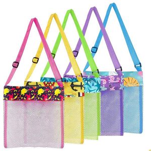 Сумки для хранения детские пляжные сумки игрушки цвета сетчатая сетка дышащая морская оболочка регулируем