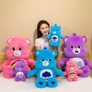 Wholesale new products rainbow bear plush toy Irritable wink angry mood bear plush action figure children's game Playmate company activity gift