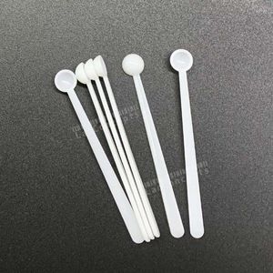Measuring Tools 100pcs/lot 0.15ML Micro Plastic Scoop Long Handle Lab Spoon Measure Spoons -