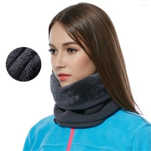 Bandanas Winter Outdoor Sport Fleece Scarf 3 In 1 Thickened Keep Warm Neckerchief/Mask/Hat Multifunctional Cycling Hike Camp Accessories