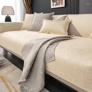 Stol täcker högprecision vanligt Jacquard Nordic Modern Simple Light Luxury Style All-Season Universal Anti-Scid Cushion Sofa Cover