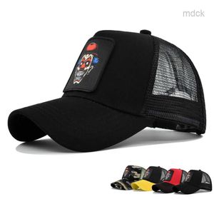 Top kapakları moda hayvanlar işlemeli beyzbol kapakları erkekler Snapback hip hop şapkası yaz ağ nefes alabilen güneş kapakları unisex sokak kıyafeti kemik