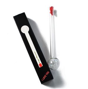 Индивидуальная упаковка курительные трубы Толстый пирекс прозрачный стеклянный масляная труба 100 мм 4 -дюймовые трубки труб