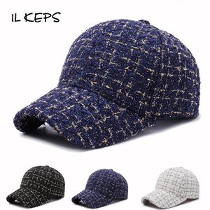 Бейсбольные кепки IL KEPS, зимняя шапка, женская бейсболка, топ Kpop, женская грация, золотая нить для женщин, хип-хоп, однотонная джинсовая кепка BQM219 231120