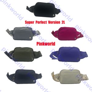 Överallt Belt Bag Stor 2L Super Perfect Versio Pinkworld Silver Logo Högsta kvalitet Fabrik Direktförsäljning Midja Bag Gym Fanny Pack utomhusväskor