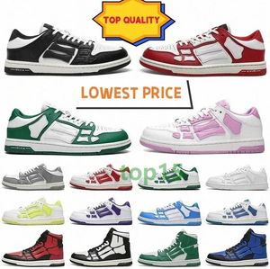 Designer shoes Skelet Bones Runner Top Low Skel Skeleton Shoes Skeletons Women Men Retro Sneakers Black White Leather Lace Up Trainer shoe 36-45