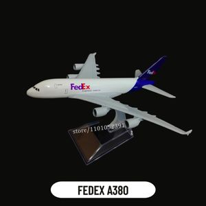 Uçak Modle 1 400 Metal Uçak Modeli Çoğaltma FedEx A380 Uçak Ölçeği Minyatür Sanat Dekorasyonu Diecast Havacılık Koleksiyon Oyuncak Hediye 231120