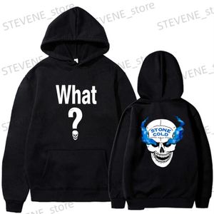 Black Stone Cold Steve Austin Retro What Hoodie Moletom Casual Masculino Top Cor Sólida Hoodies Moletom Masculino T231121