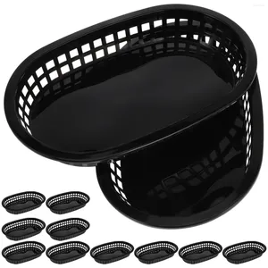 Dinnerware Sets 12 Pcs Veggie Platter French Fries Hamburger Basket Dessert Store Trays Fruit Plates Ship Shape Baskets Plastic