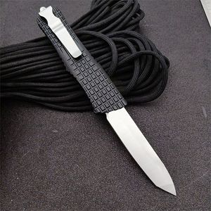 Promotion High End AUTO Tactical Knife D2 White Stone Wash Tanto Point Blade 6061-T6 Handle Outdoor Survival EDC Knives With Nylon Bag