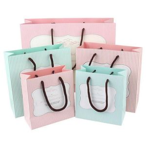 Gift Wrap Striped Gift Wrap Senior Kraft Paper Bags Festival Packing Bag Shop Diy Mtifunction Candy Food Drop Delivery Home Garden Fes Dhoau