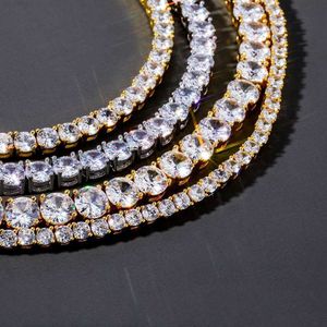 Dobra jakość mody zestaw biżuterii Sterling Silver Glash Bling Diamond Tinnis Cain Naszyjnik Moissanite