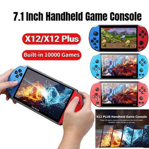 Portable Game Players X7X12X12 Plus Retro handheld game console 435171 inch highdefinition screen portable audio and video player with builtin games 231120