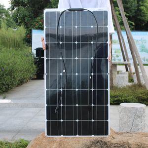 Зарядные устройства Солнечная панель 100 Вт 200 Вт 300 Вт 400 Вт Гибкая монокристаллическая батарея PET PAT 12 В 24 В Зарядное устройство для аккумулятора 1000 Вт для дома 231120